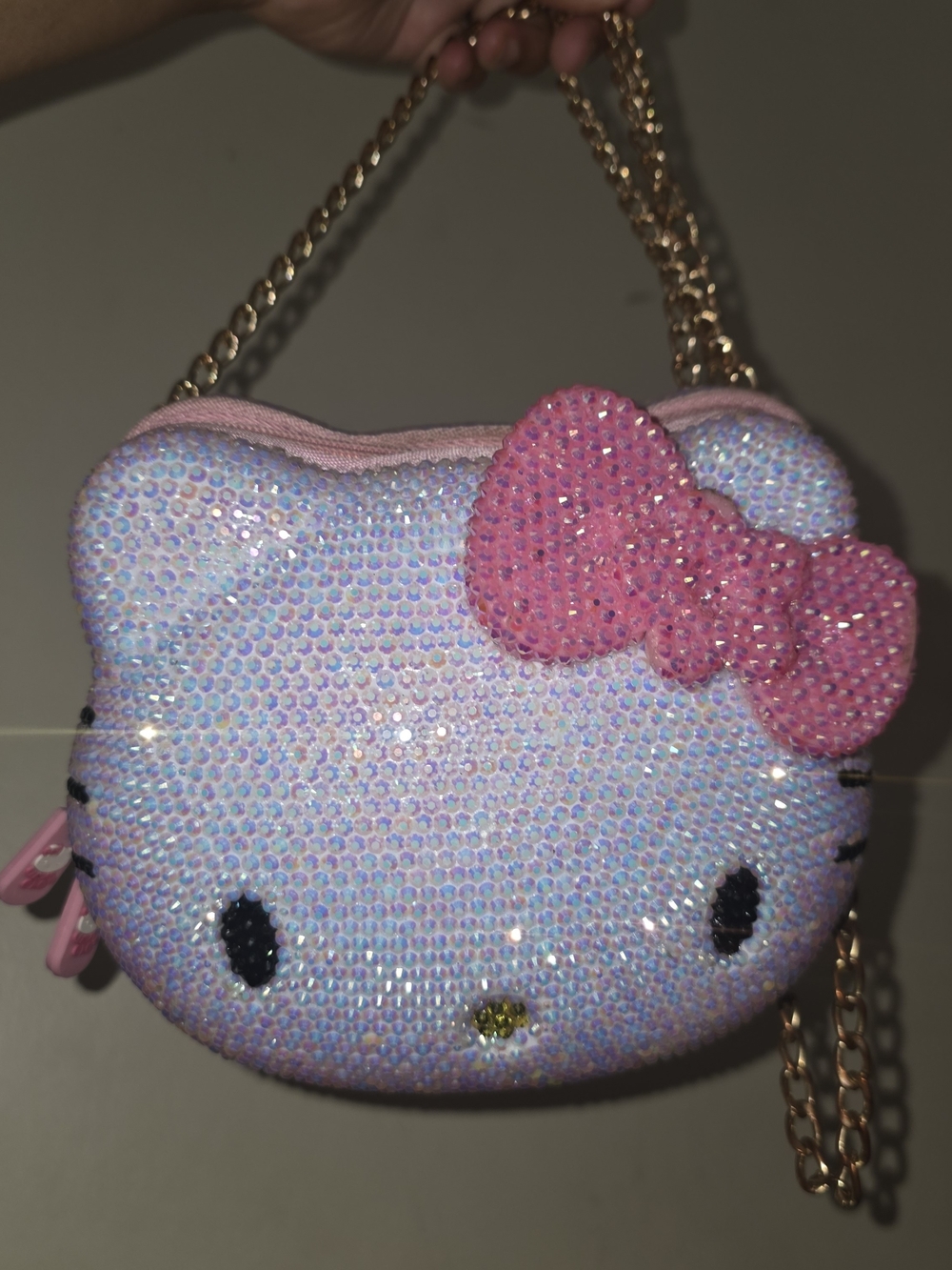 Hello Kitty Pink Sequin Bow Kids Crossbody Bag